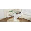 Lit mezzanine double avec bibliothèques, boîtes et tiroirs à rangement multiple, lits mezzanine bas en bois massif avec bureau et tableau noir, sans sommier tapissier, blanc-121067026-121067024