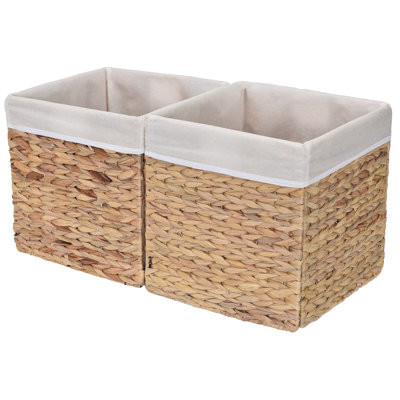 Wicker Storage Bin Set