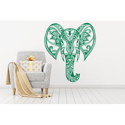 Décalcomanie murale éléphant mehndi Yatton