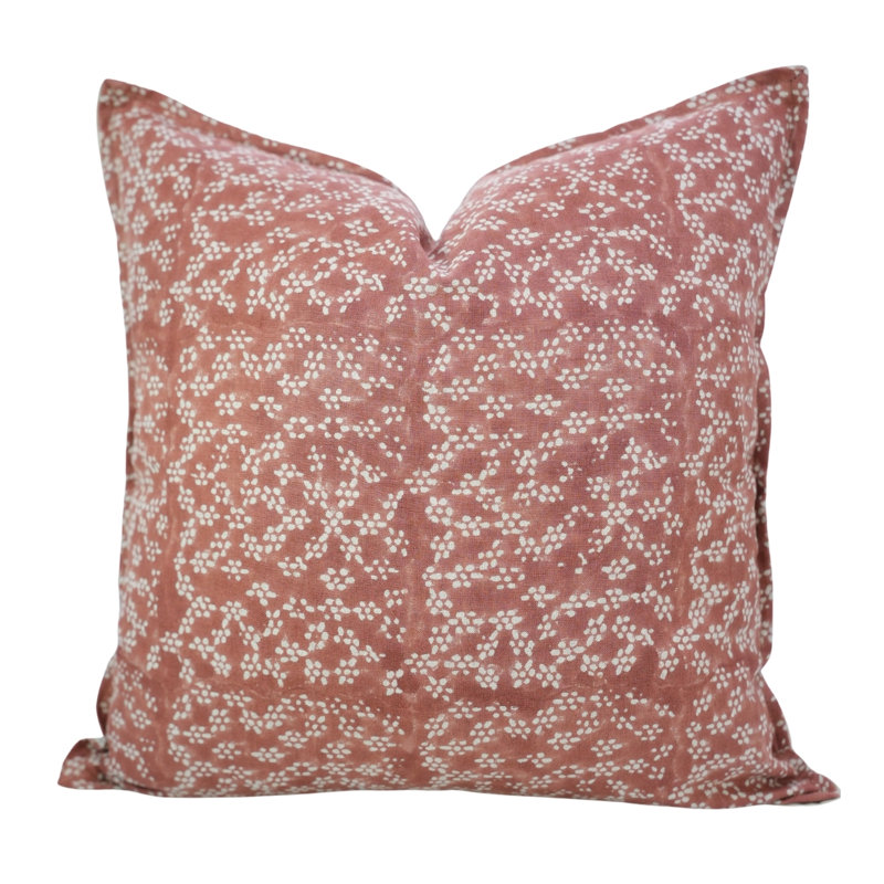 Élégante housse de coussin en lin à double bord Oxford Fab Fabine - Ola Vrashti, Carré 16 po