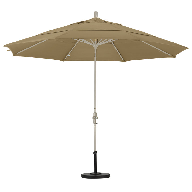 Parasol de marché 11' en aluminium, Toile toile Sunbrella® chameau