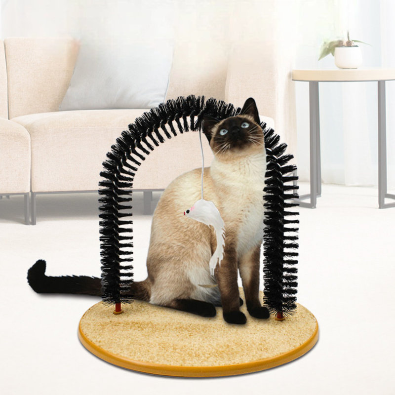 Grattoir et toilettage durable pour chat en PVC | Tapis en forme d'arche avec tapis moelleux et griffoir