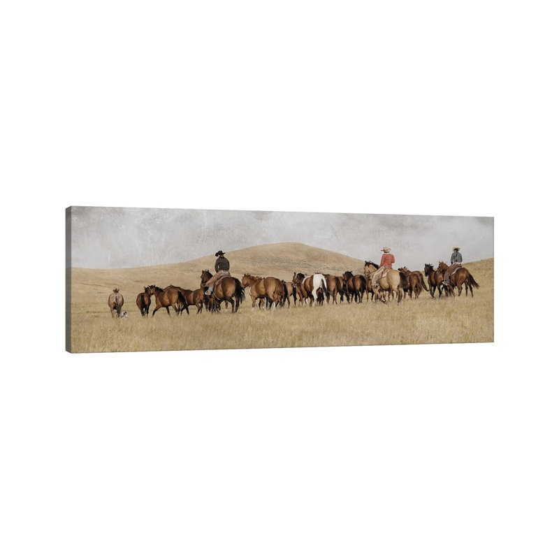 3 Girls Ropund Up - Wrapped Canvas Panoramic Print