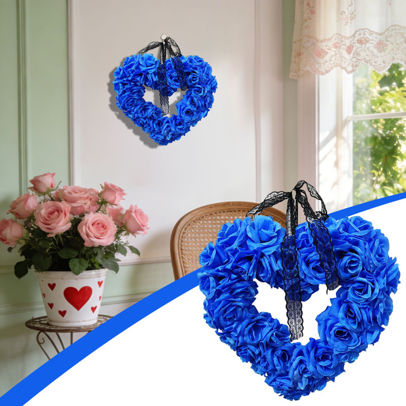 Couronne de la Saint-Valentin en forme de cœur