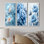 Blue Velvet Pe pivoines I - Collection d'art mural pivoines