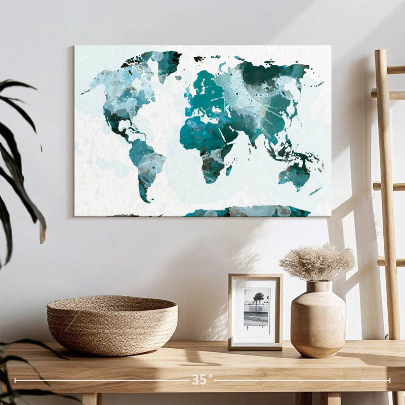 Carte du monde Aliaz, H 16 po x l 24 po