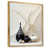 Toile avec cadre flottant or
