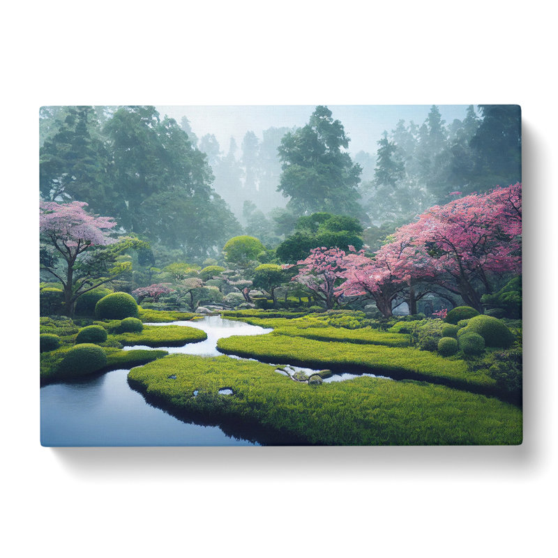 Japanese Garden - Wrapped Canvas, 40cm H x 60cm W x 3cm D