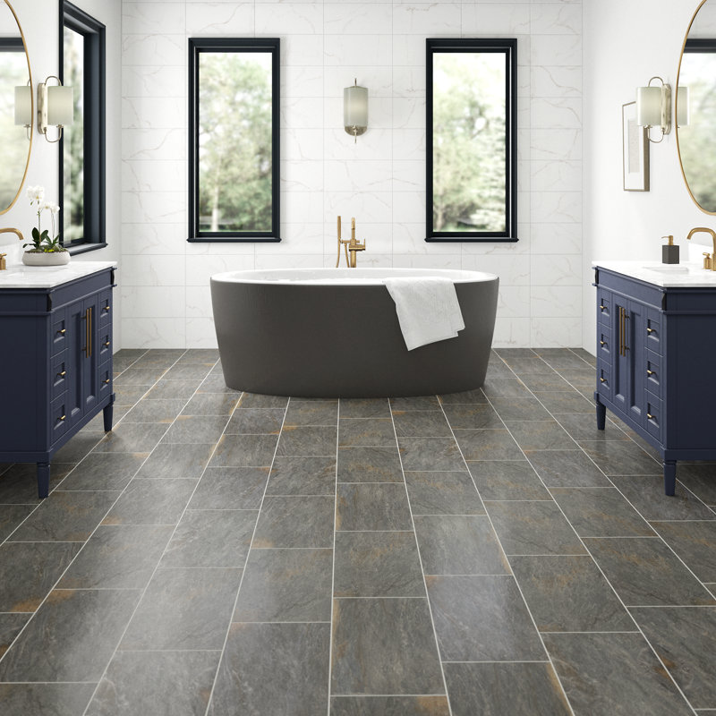 Milestone Gray 12 in. x 24 in. Matte Porcelain Floor and Wall Tile (11.63 sq. ft./Case), Gray