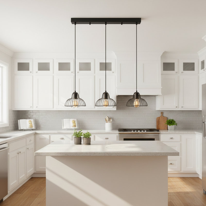 Luminaire suspendu en métal 3 lumières Aurelius