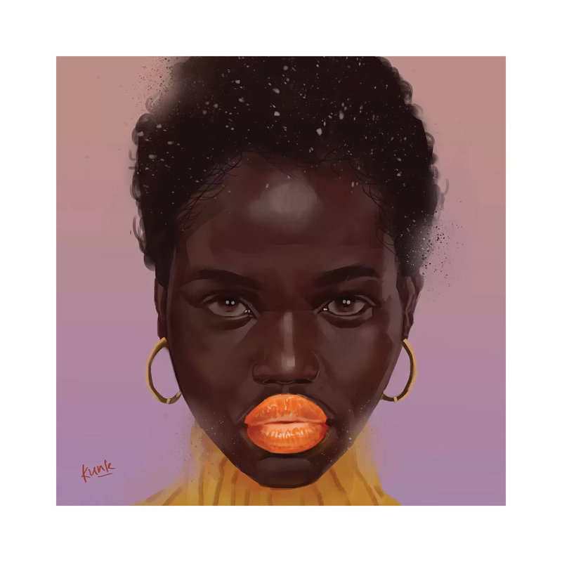 Tangerine by Adekunle Adeleke - Print on Canvas, 30.48 cm H x 30.48 cm W, Wrapped Canvas