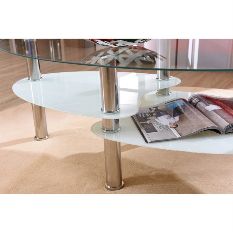 Glass Top Coffee Table, Clear