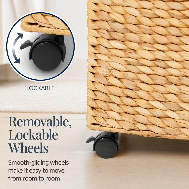 Large Double Laundry Hamper, Natural