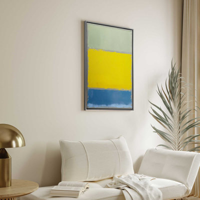 Grey Horizon Glow On Canvas by Golden Glow Interiors Print