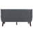 Jaqueze Upholstered Gray Linen Blend Button Tufted Square Arm Loveseat-45792343