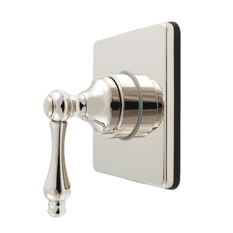 Kingston Brass Restoration Single-Handle Wall Mount Six-Way Diverter Valve with Trim Kit, Polished Nickel