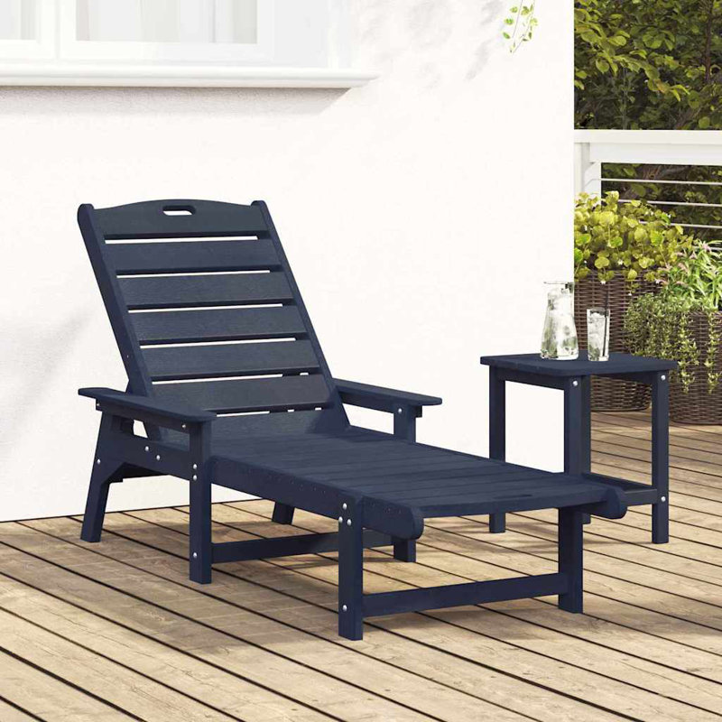 Sun Lounger HDPE, Navy