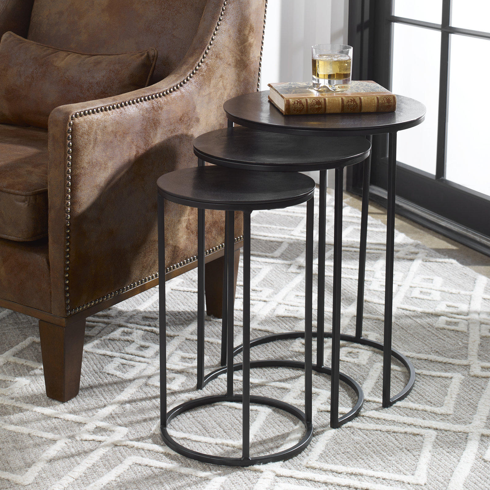 Addie Iron Nesting End Table
