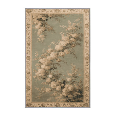 Machine Washable French Brown Area Rug