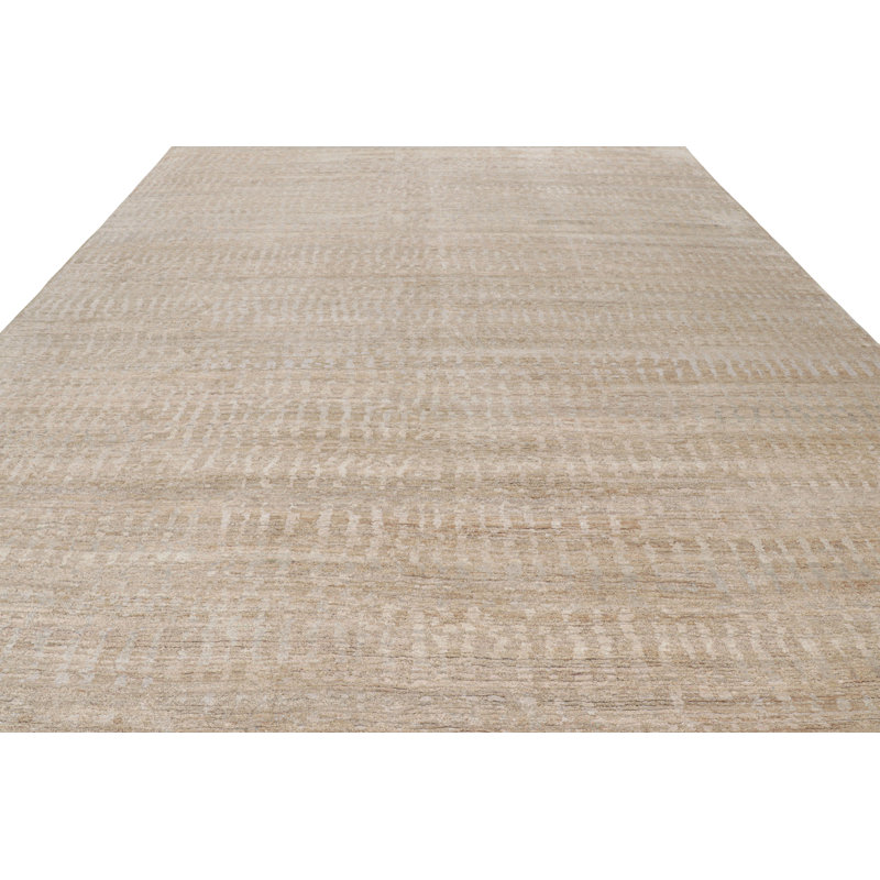 Rug & Kilim’S Oversized Contemporary Textural Rug In Beige-Brown And Gray Tones
