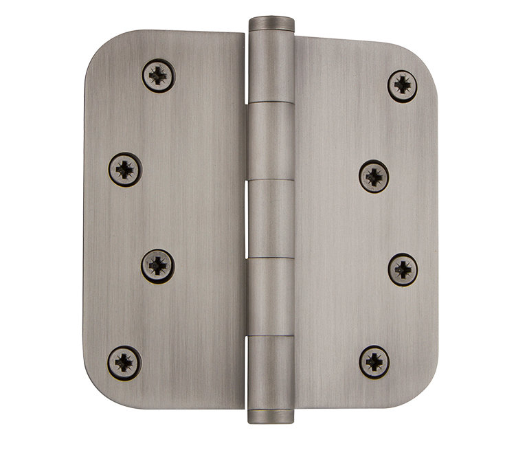 4'' x 4'' Brass Butt Bearing Hinge, Antique Pewter