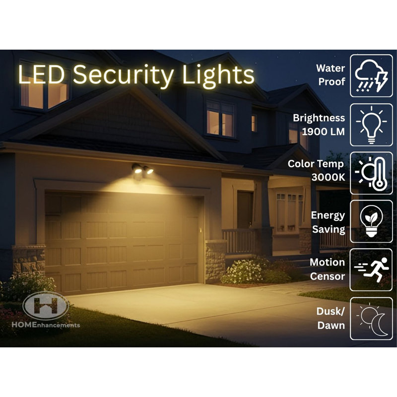 10W LED Small Bullet Flood - BK Includes extension and base