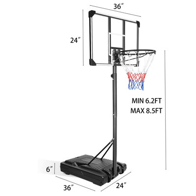 Panier de basketball enterré réglable en hauteur Tonwin