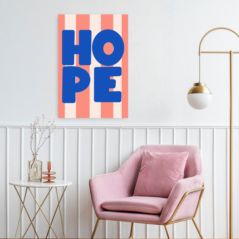 Hope, art mural contemporain, H 24 po x l 16 po