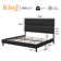Brithny Linen Upholstered Platform Bed with Height Adjustable Headboard