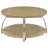 Dacre Round Engineered Wood Top Coffee Table Greige-923057580