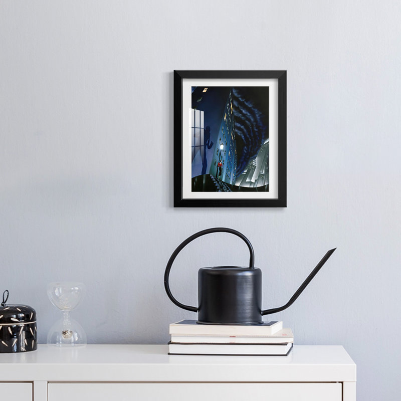 The Shadow -Framed Print, 25.5" H x 17.5" W, Black