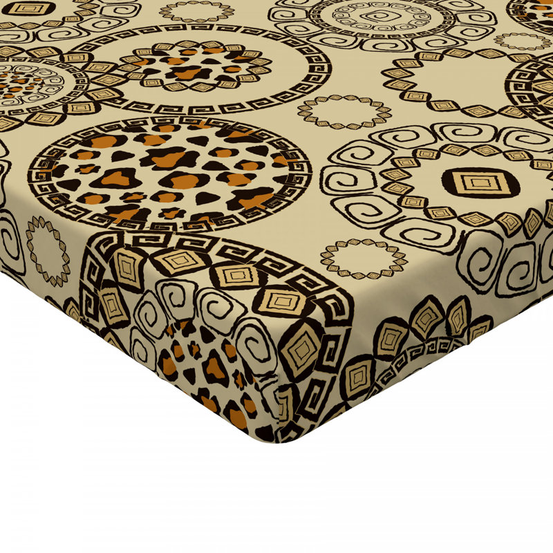 Microfiber Geometric Fitted Sheet, Twin Fitted Sheet