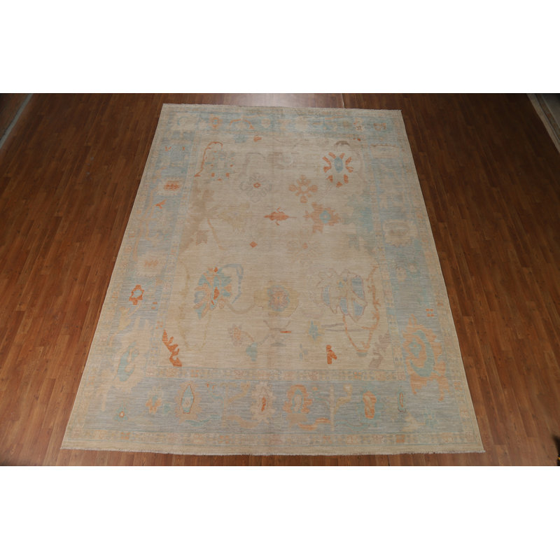 Vegetable Dye Oushak Turkish Area Rug 9x12