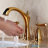 Lumina Gold Finish Solid Brass 8-Inch Widespread Faucet by BathSelect – Contemporary Design, Dual Handles