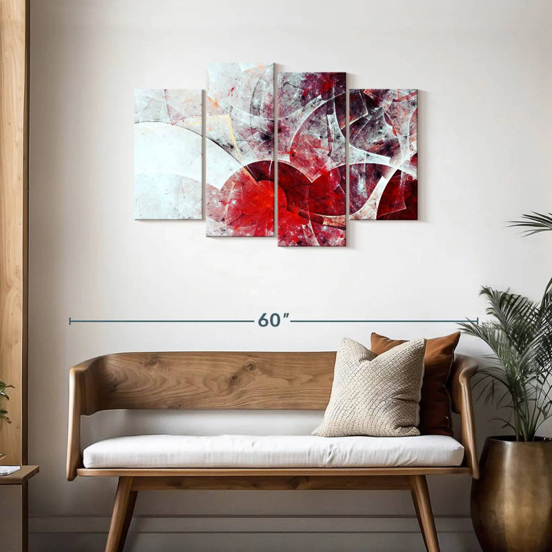Avery Red Digital Abstract, 27" H x 43" W