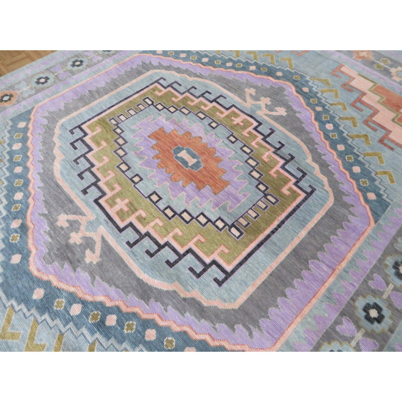Tapis multicolore 8 pi 10 po x 11 pi 10 po One-of-a-Kind