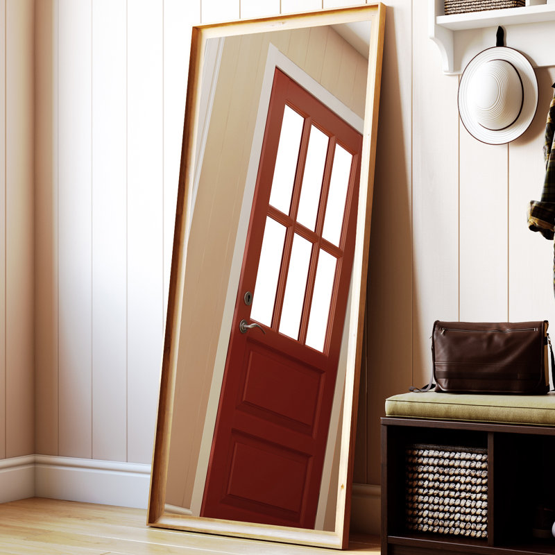 Maldon Solid Wood Rectangle Mirror, 152.5 cm H x 63.5 cm W