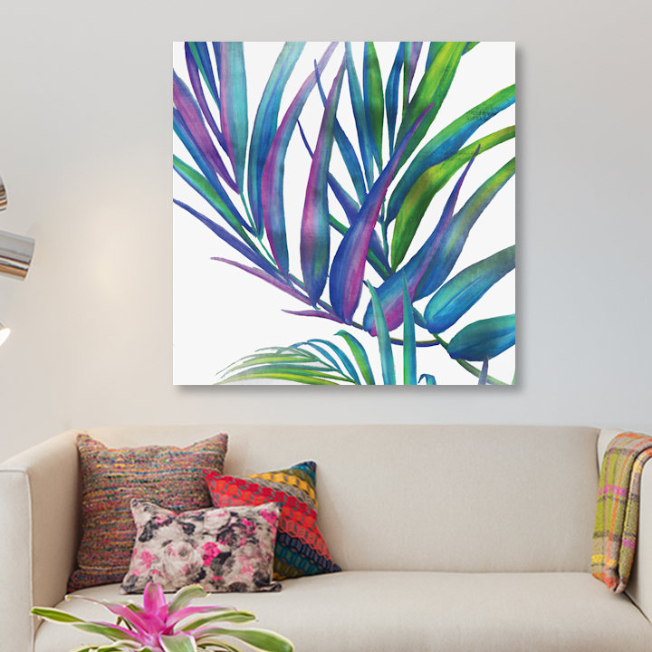 « color leaves i », impression sur toile, H 12 po x l 12 po x P 0,75 po, Pas de tapis, Toile tendue