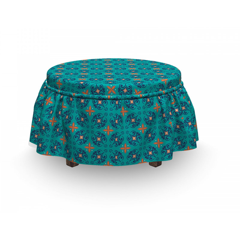 Housse pour repose-pieds motifs et courbes