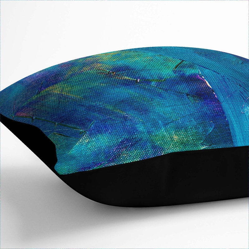 Abstract Square Throw Cushion, 55 x 55 cm, Black