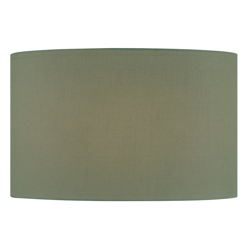 Abat-jour tambour en tissu (araignée), Vert, H 11 po x l 18 po x P 18 po