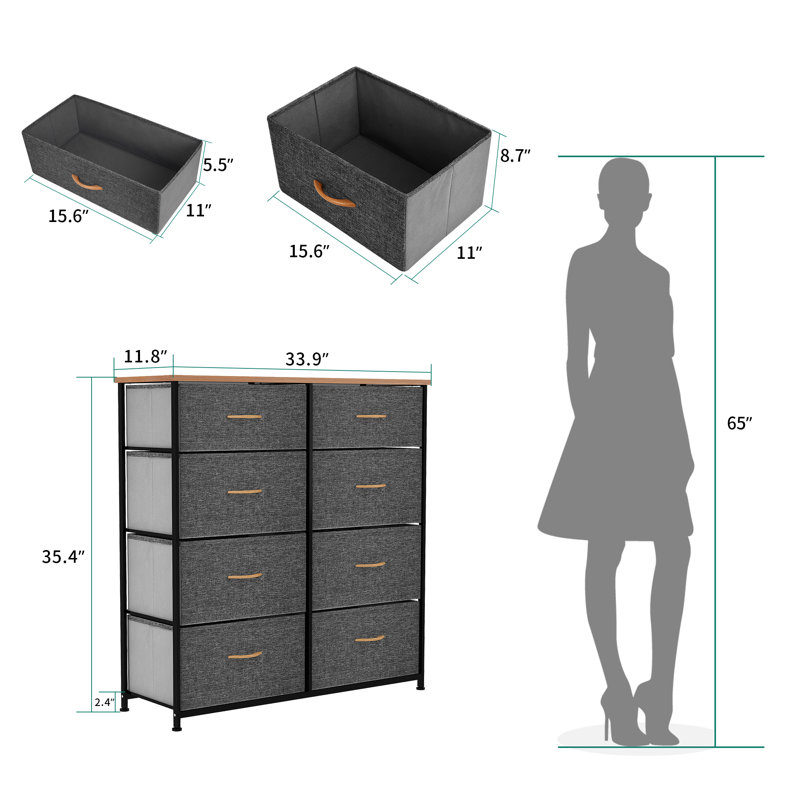 Bionca 33.9'' W 8 - Drawer Dresser
