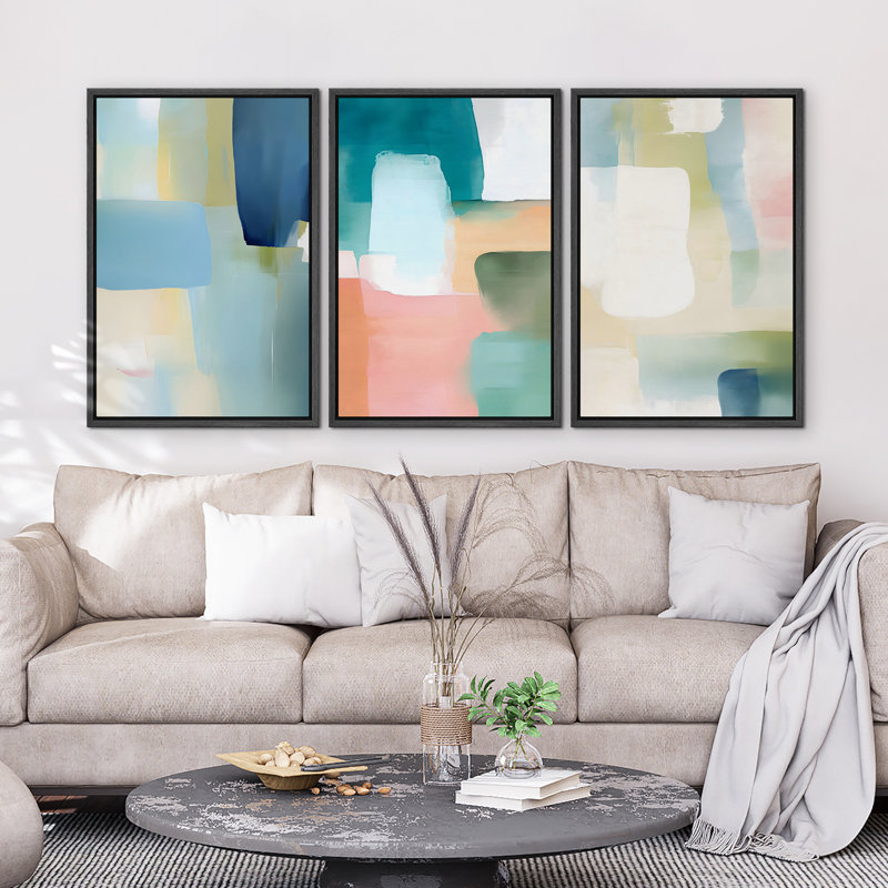 «Abstract Paint Effect Vibrant», impression numérique sur toile encadrée, Noir, noir, noir, noir, H 24 po x l 16 po