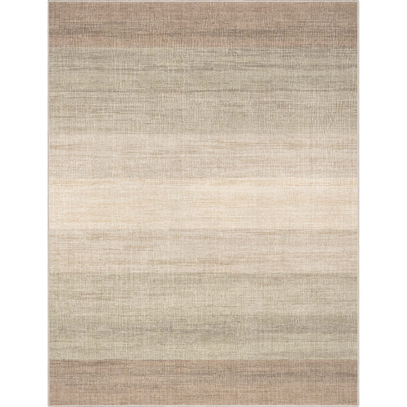 Nuzzo Sunset Vintage Gradient Flat-Weave Beige Brown Area Rug, Rectangle 7'7" x 9'10"