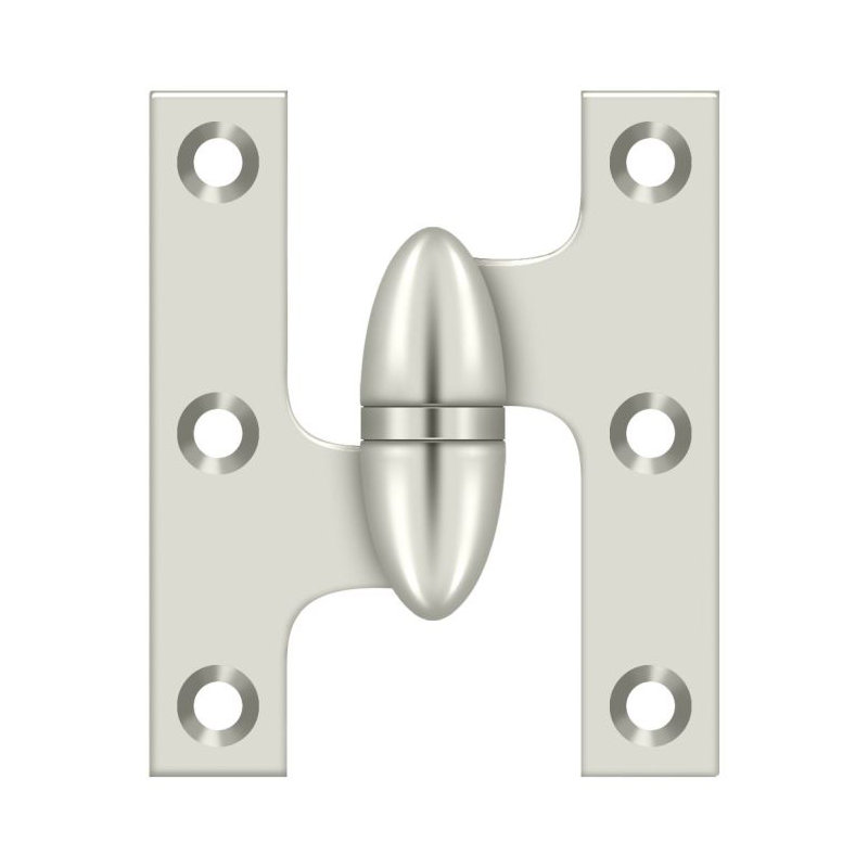 Hinge, Polished Nickel, Left Hand
