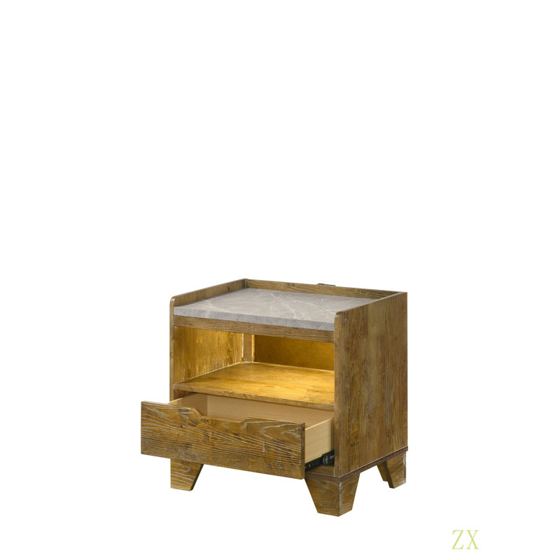 Table de chevet Garcia Aspen avec DEL