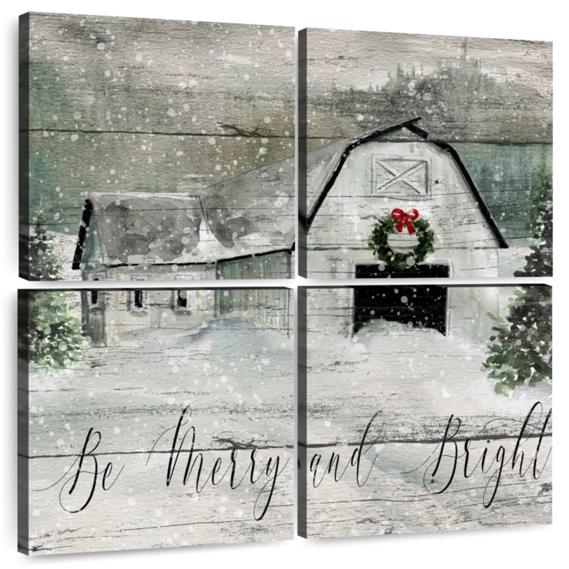 Lelend Merry And Bright Barn, 32" H x 32" W