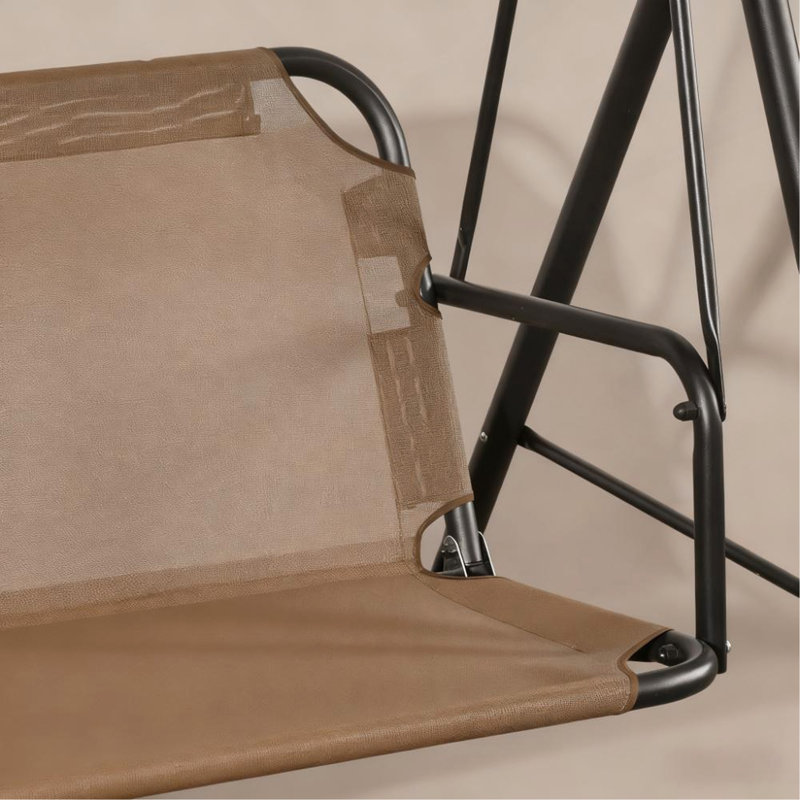 Balancelle d'extérieur, support à structure en acier, auvent inclinable réglable pour patio, jardin