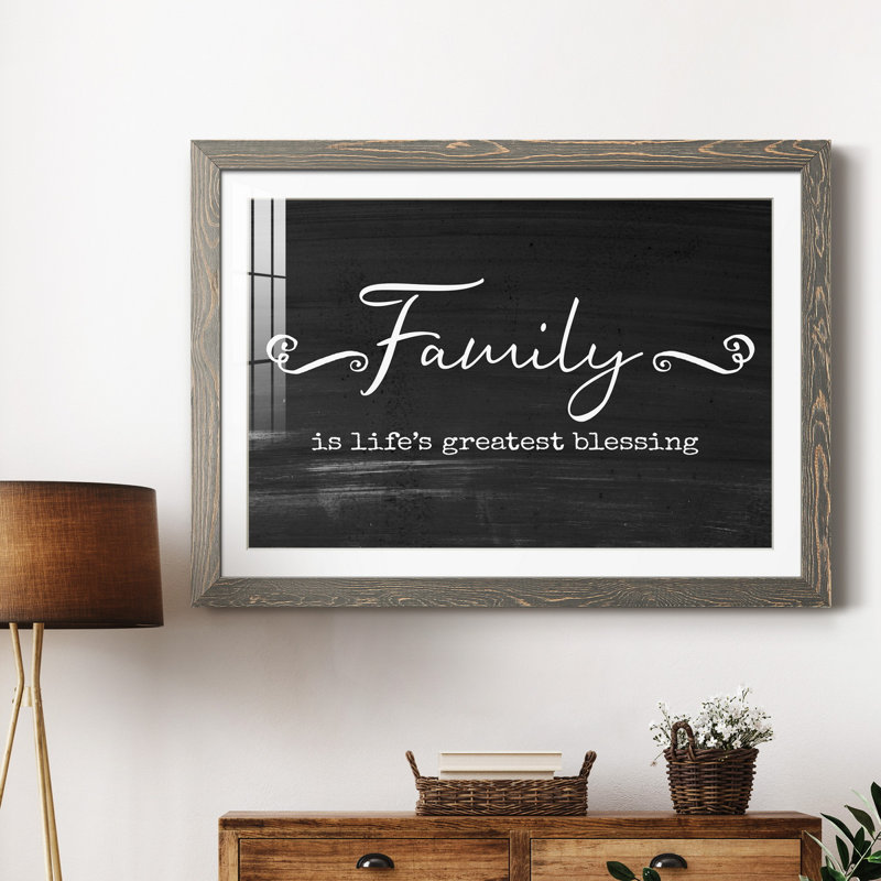 Greatest Blessing - Art textuel avec cadre photo, H 20 po x l 17 po x P 1,5 po, Encadré gris