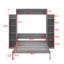 Grand lit escamotable avec tablettes et DEL-443415351